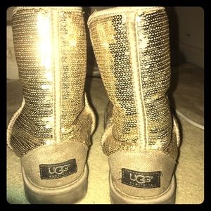 Sparkly Gold Uggs